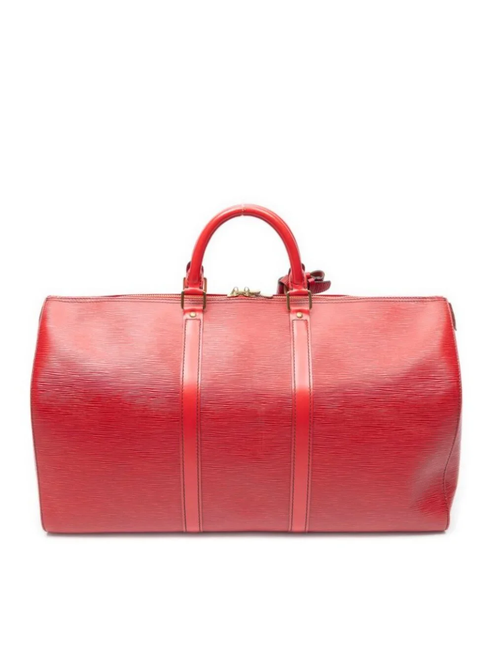 Louis Vuitton Keepall Black Stitch Red